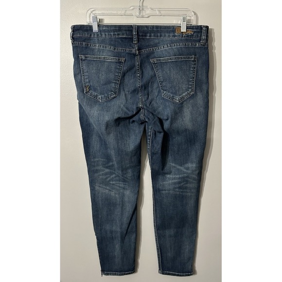 KUT FROM THE KLOTH Skinny Leg‎ Mid Rise Dark Wash Blue Denim Jeans Women's Sz 14 - Picture 3 of 10